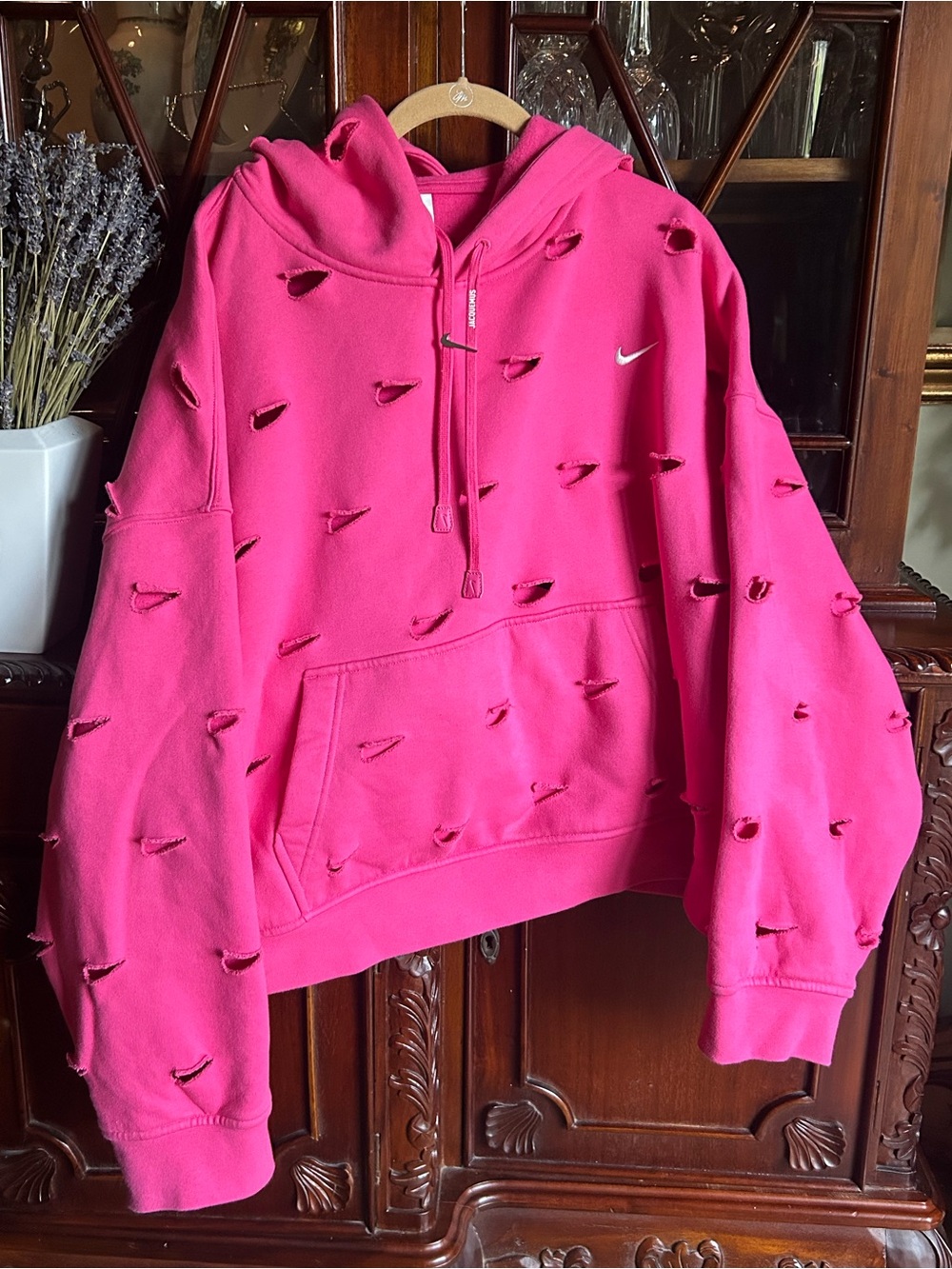 Nike x Jacquemus Swoosh Hoodie Watermelon Colorway Size XS